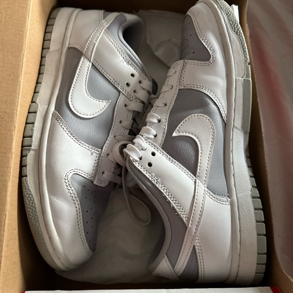 Nike Dunk Low Retro Wolf Grey and White Sneakers
